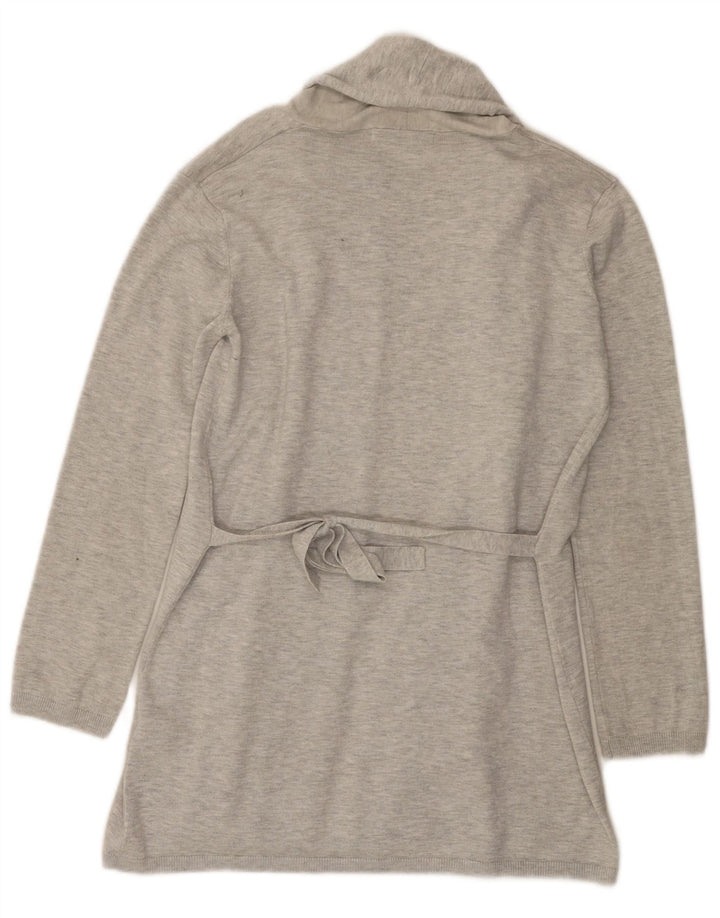 Zara Womens Open Cardigan Sweater UK 12 Medium Grey Viscose