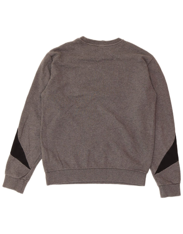 EMPORIO ARMANI Dame Sweatshirt Jumper UK 14 Medium Grey Colourblock