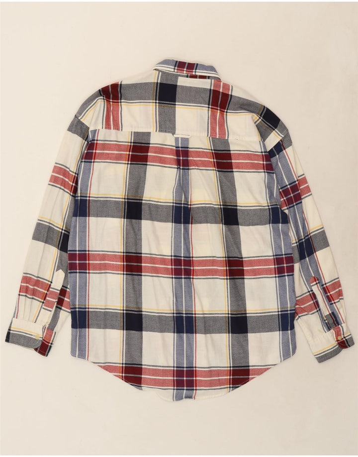 CHAPS Mens Shirt Large Beige Check Cotton Vintage Chaps and Second-Hand Chaps from Messina Hembry 