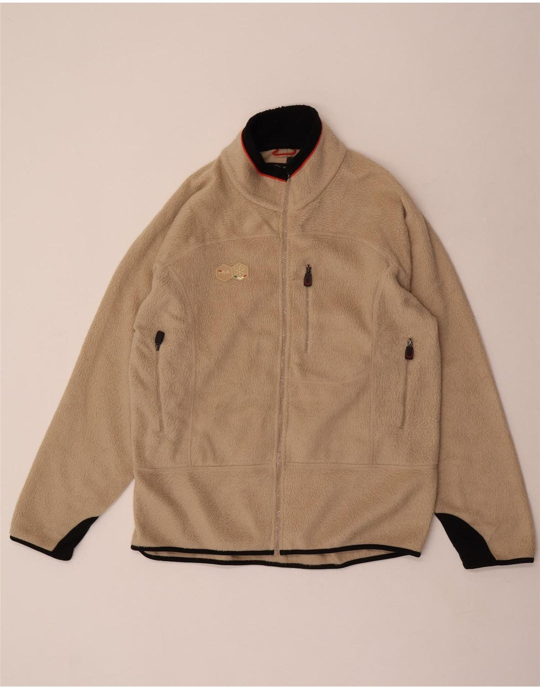 Fila Herre Fleecejakke UK 44 2XL Beige Polyester