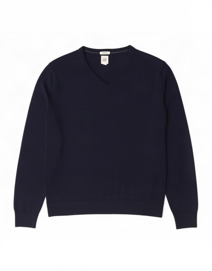 Gap Herre V-hals sweater Medium Marineblå Merinould