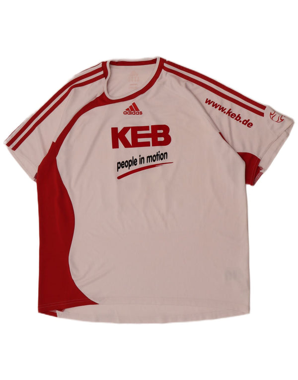 Adidas Kortærmet Herre Regular Grafisk T-Shirt Top XL Hvid Colourblock