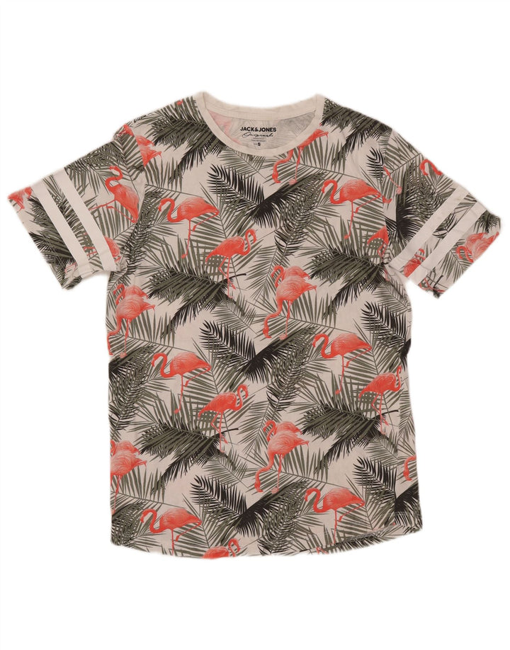 JACK & JONES Herre grafisk T-shirt Top Lille flerfarvet blomster