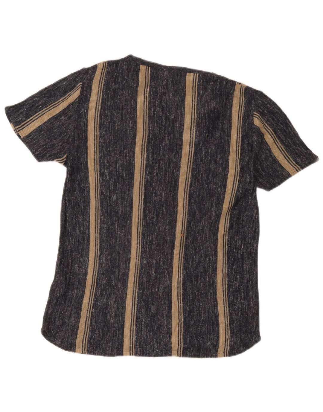 Zara herre T-shirt top lille grå stribet akryl