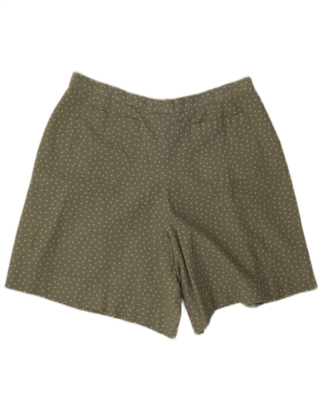 Vintage kvinders afslappede shorts store W34 grøn plettet