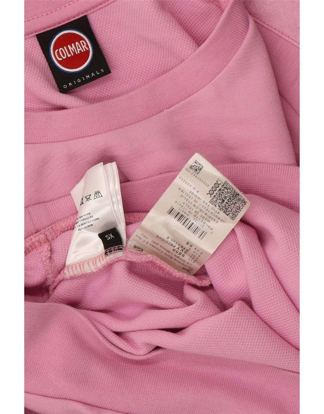 COLMAR Womens Oversized Sweatshirt Jumper UK 6 XS Pink Cotton Vintage Colmar and Second-Hand Colmar from Messina Hembry 