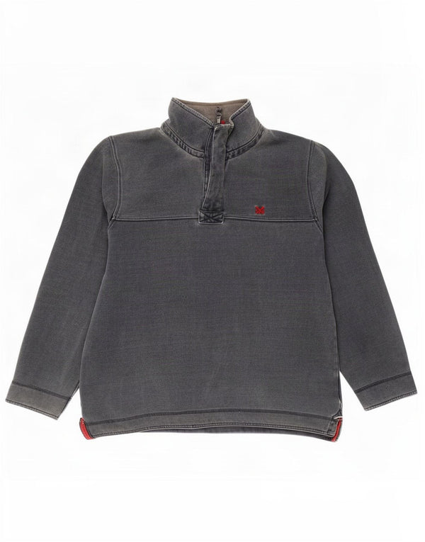 Crew Clothing Mens Zip Neck Sweatshirt Jumper Large Navy Blue Cotton