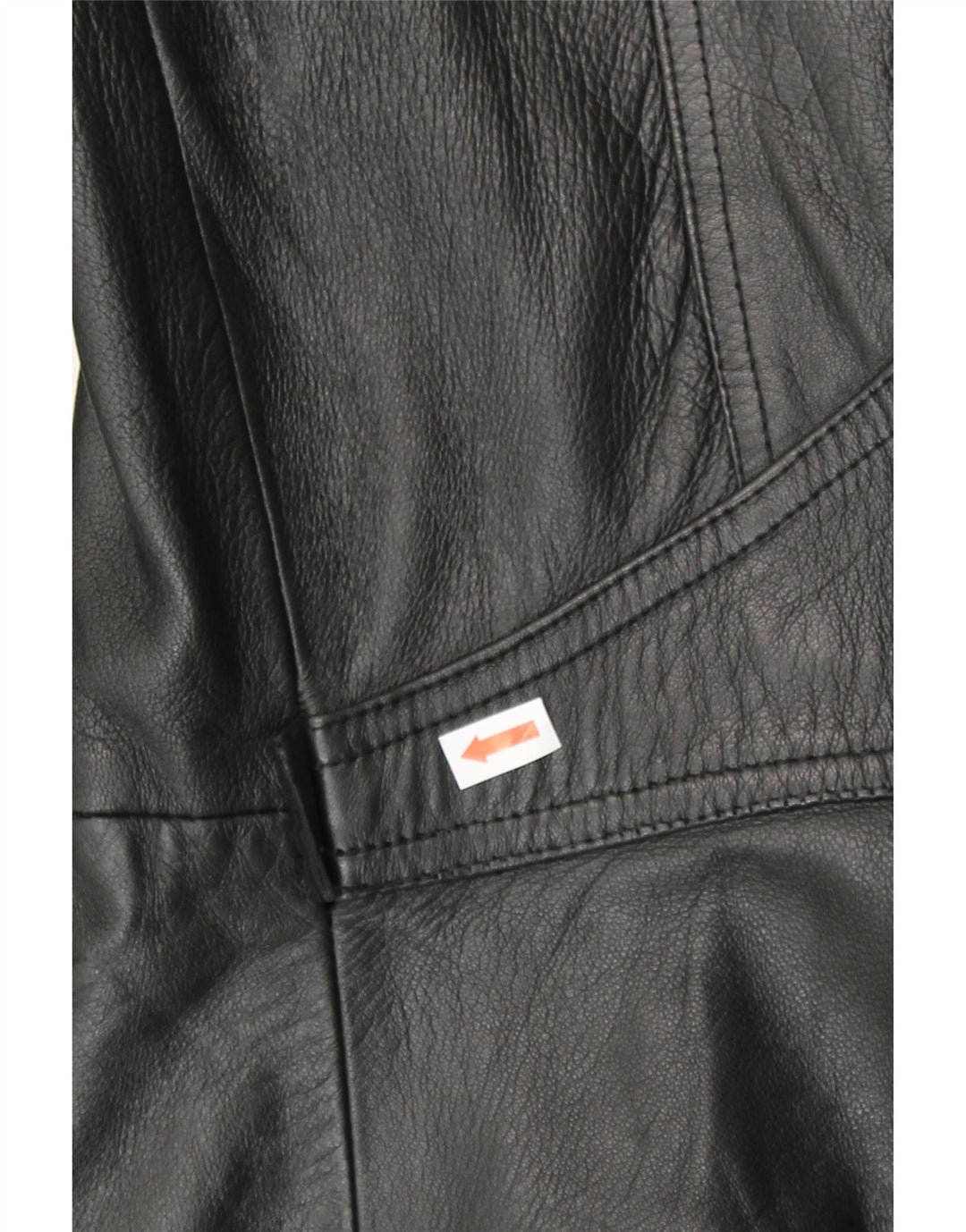 VINTAGE Womens Leather Coat UK 12 Medium Black Vintage Vintage and Second-Hand Vintage from Messina Hembry 