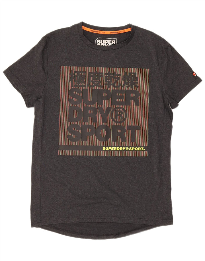 Superdry Herre grafisk T-shirt Top mellemgrå bomuld