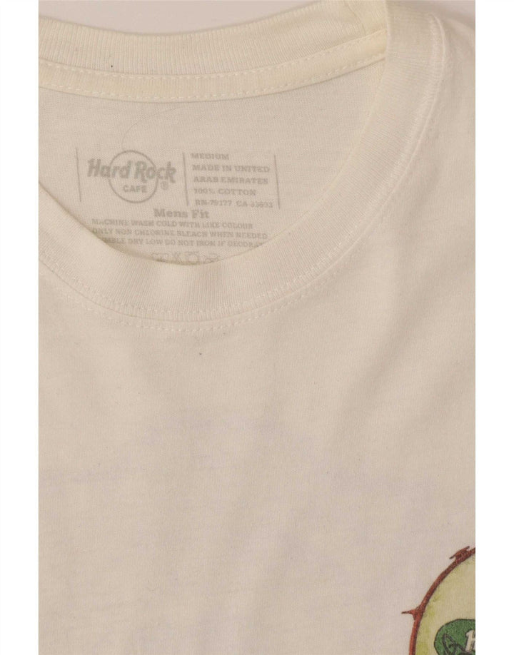 Hard Rock Cafe Herre Dublin Grafisk T-Shirt Top Medium Hvid Bomuld
