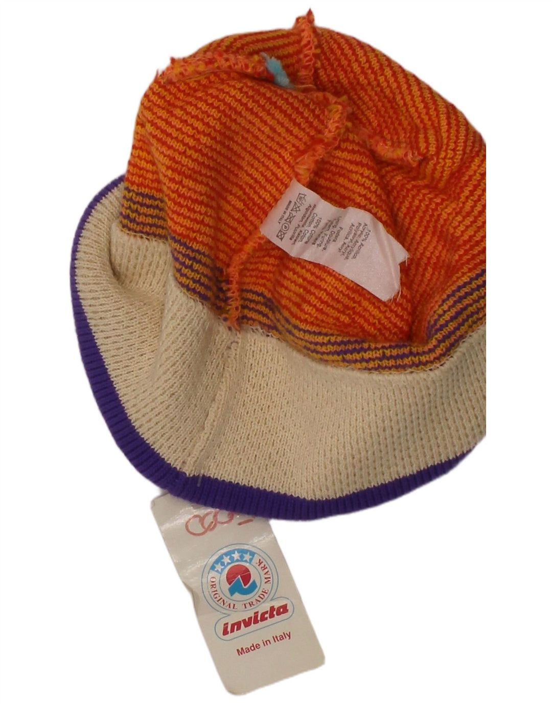 Invicta Womens Grafisk Strik Bobble Hat One Size Orange Akryl