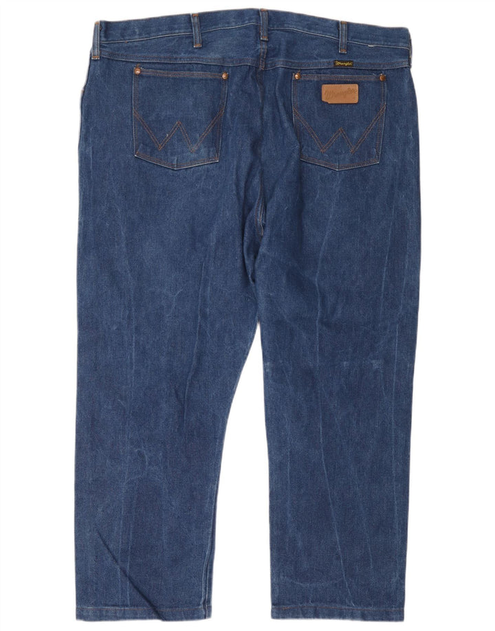 Wrangler Mens Cropped Straight Jeans W44 L26 Blå