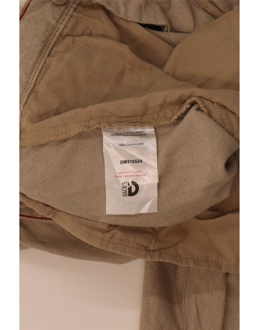 Dacks Herre Cargo Shorts IT 48 Medium W32 Beige Bomuld