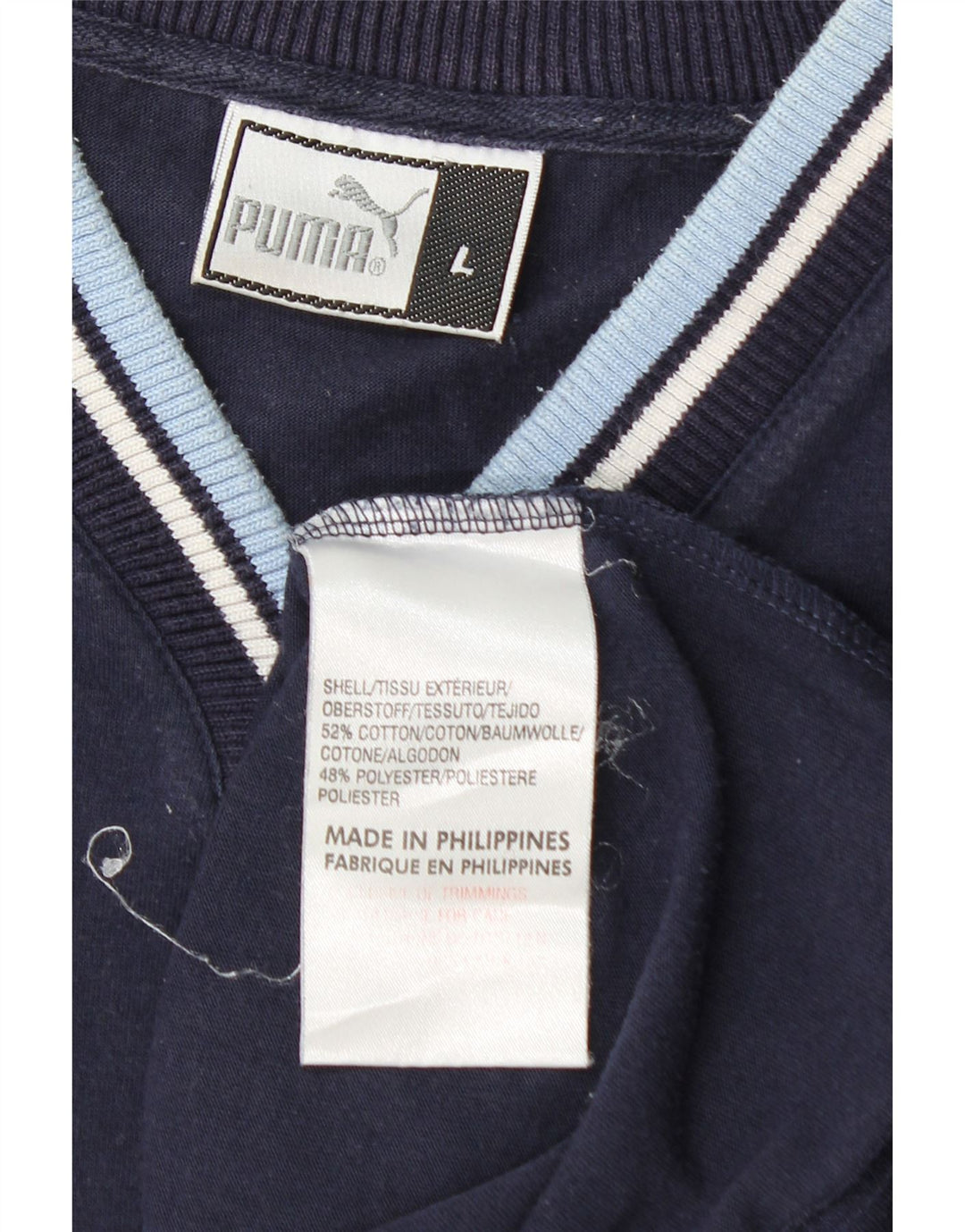 PUMA Grafisk T-shirt top til mænd Stor marineblå bomuld