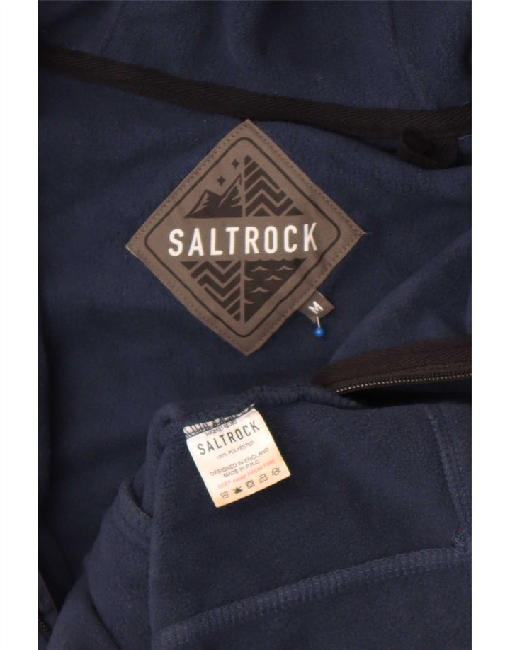 Saltrock Fleecejakke med hætte til mænd UK 38 Medium Navy Blue Polyester