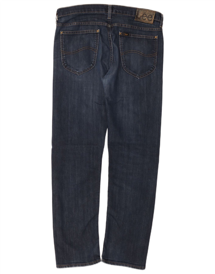 Lee Dame Daren Straight Jeans W33 L30 Marineblå Bomuld