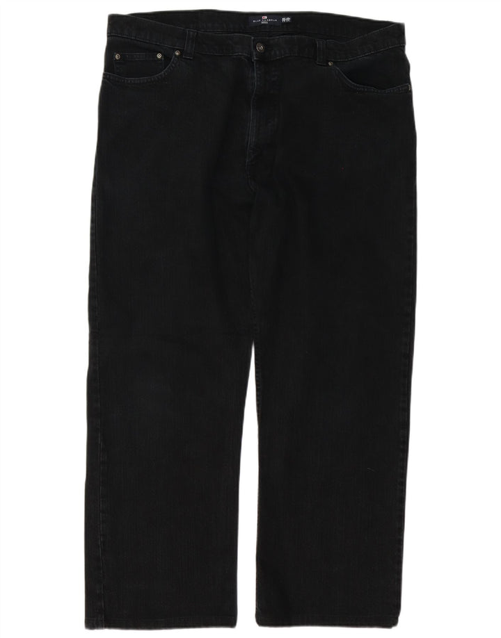 Marks & Spencer Herre Blue Harbor Straight Jeans W40 L28 Sort Bomuld