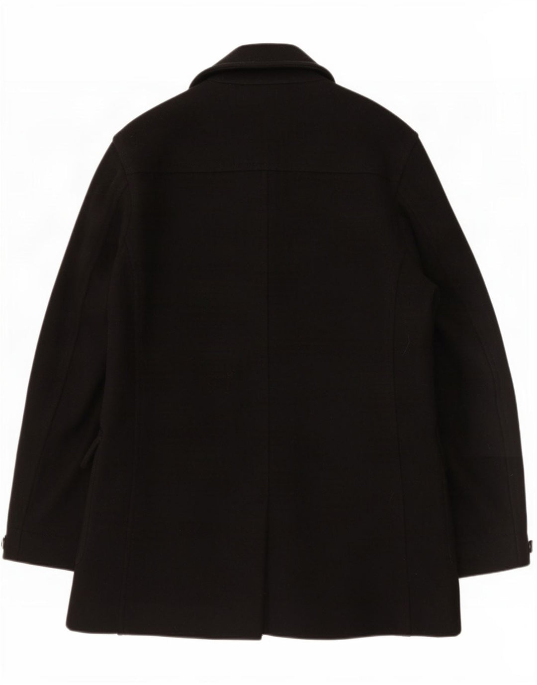 Calvin Klein Jeans Herre Pea Coat UK 40 Large Black Wool