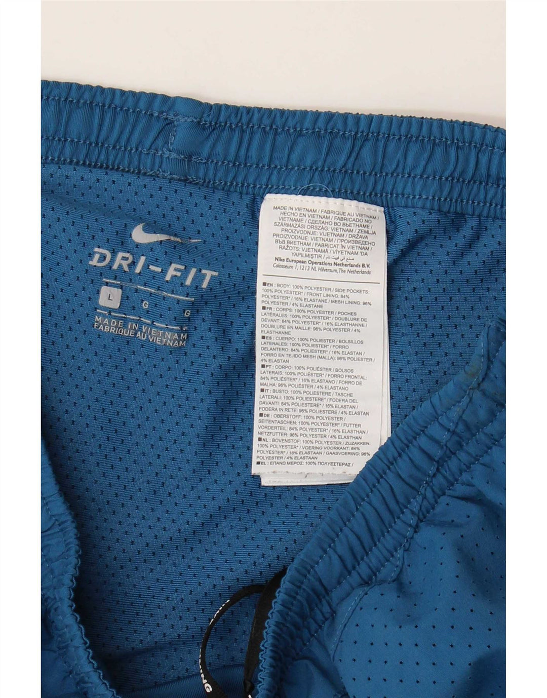 Nike Herre Dri Fit sportsshorts store blå polyester