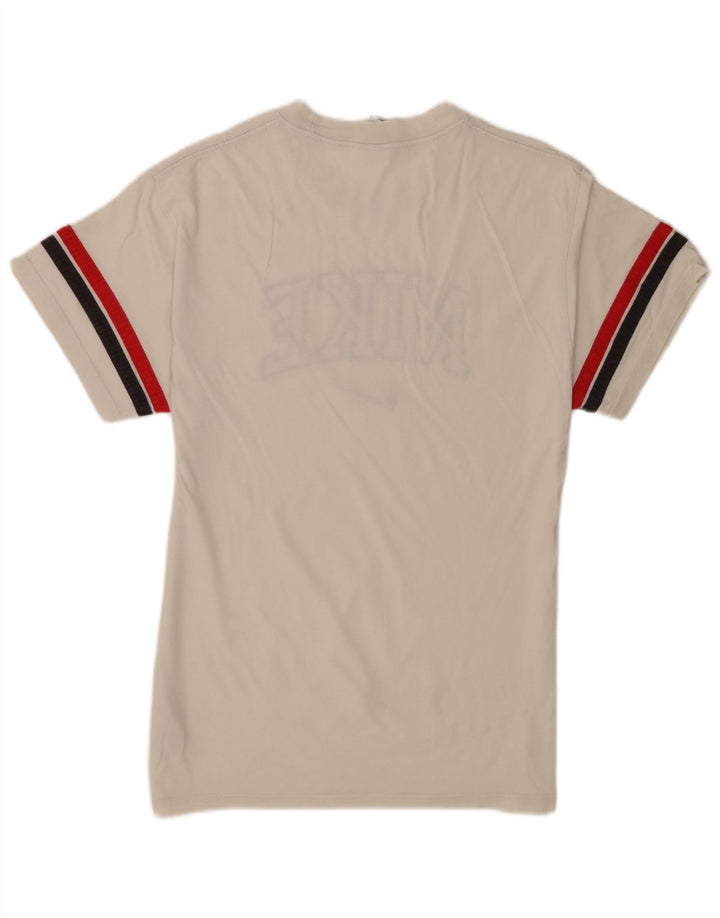 Nike Grafisk T-shirt top lille hvid stribet bomuld