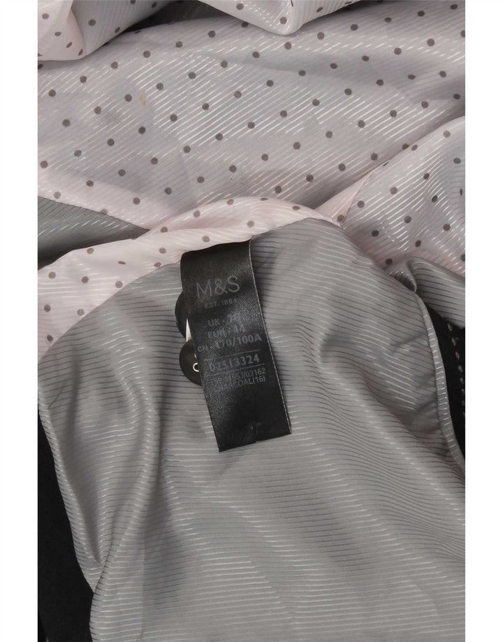 Marks & Spencer Dame 1-knaps blazerjakke UK 16 Stor grå polyester