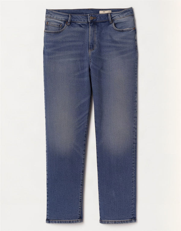 Marks & Spencer Dame Mom Tapered Jeans UK 16 Large W32 L26 Blue