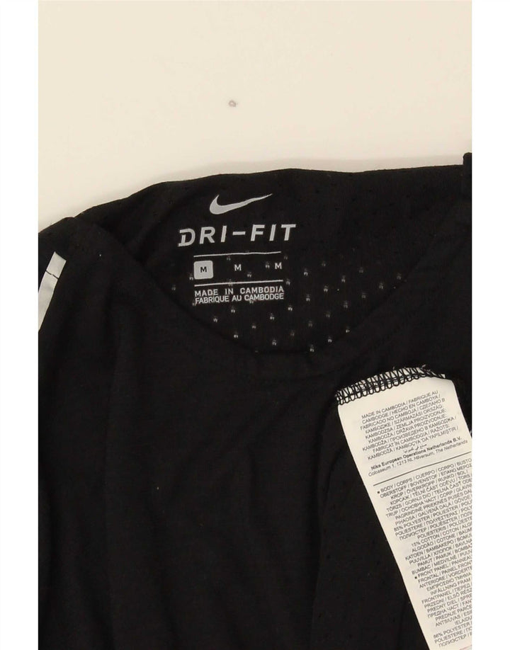Nike Herre Dri Fit T-Shirt Top Medium Sort Polyester