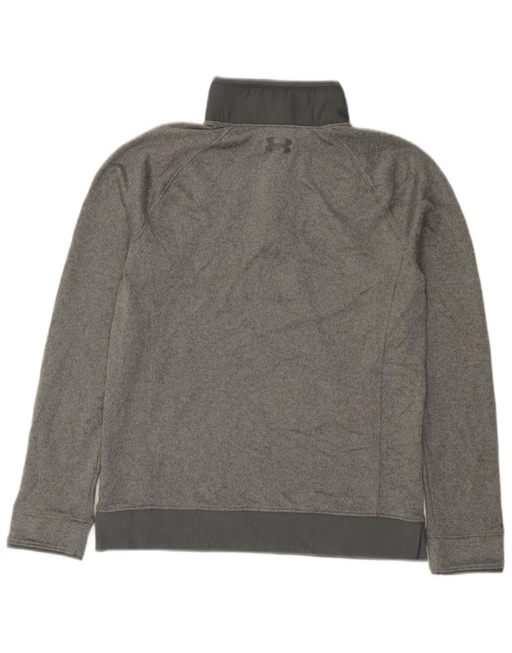 Under Armour Boys Button Neck Sweatshirt Jumper 11-12 Years Large Grå