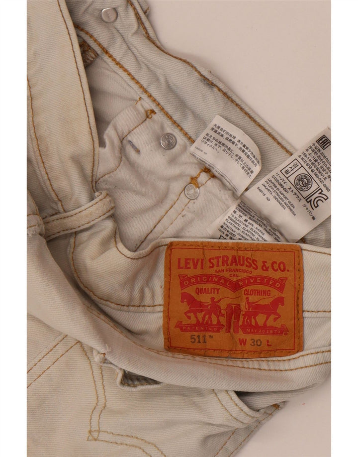 Levi's Herre 511 denimshorts W30 mellemblå bomuld