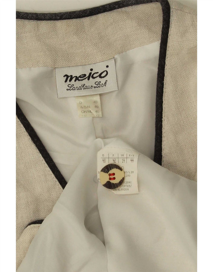 Meico damevest UK 14 Medium hvid hør