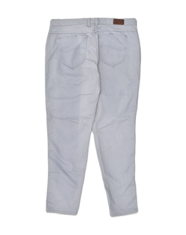 LEE Womens Petite Relaxed Fit Straight Jeans US 12 Large W34 L28 Grey | Vintage Lee | Thrift | Second-Hand Lee | Used Clothing | Messina Hembry 