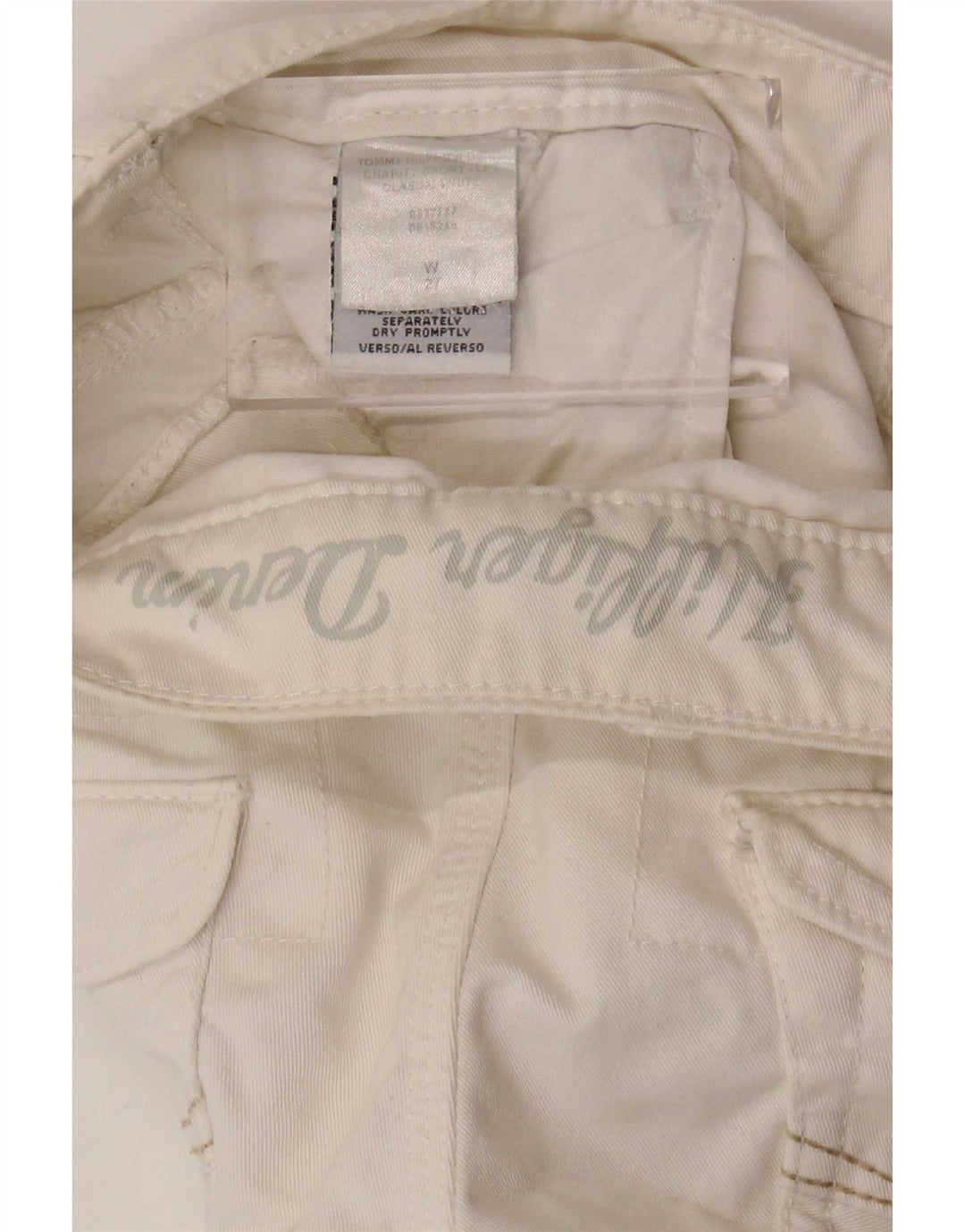Tommy Hilfiger Chino Shorts til kvinder W27 Små hvide bomuld