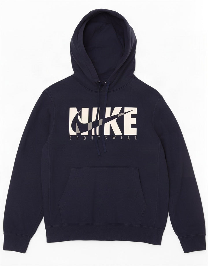 Nike grafisk hættetrøje til mænd, lille marineblå bomuld