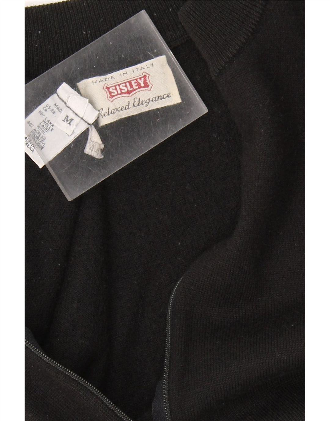 SISLEY Dame Cardigan Sweater UK 12 Medium Sort Uld