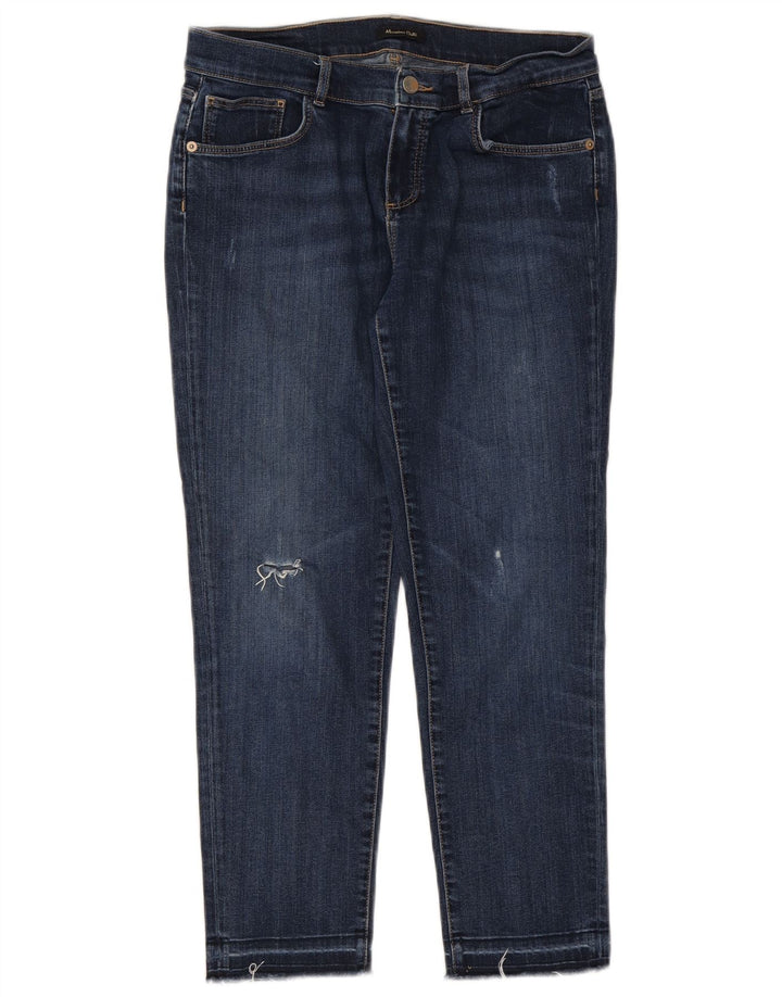 Massimo Dutti Dame Slim Jeans EU 38 Small W28 L25 Blå Bomuld