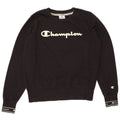CHAMPION Dame Grafisk Sweatshirt Jumper UK 10 Lille sort bomuld