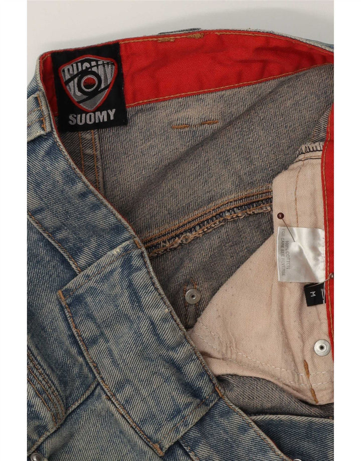 Suomy Herre Motorstyle Graphic Straight Jeans Medium W32 L32 Blå Bomuld
