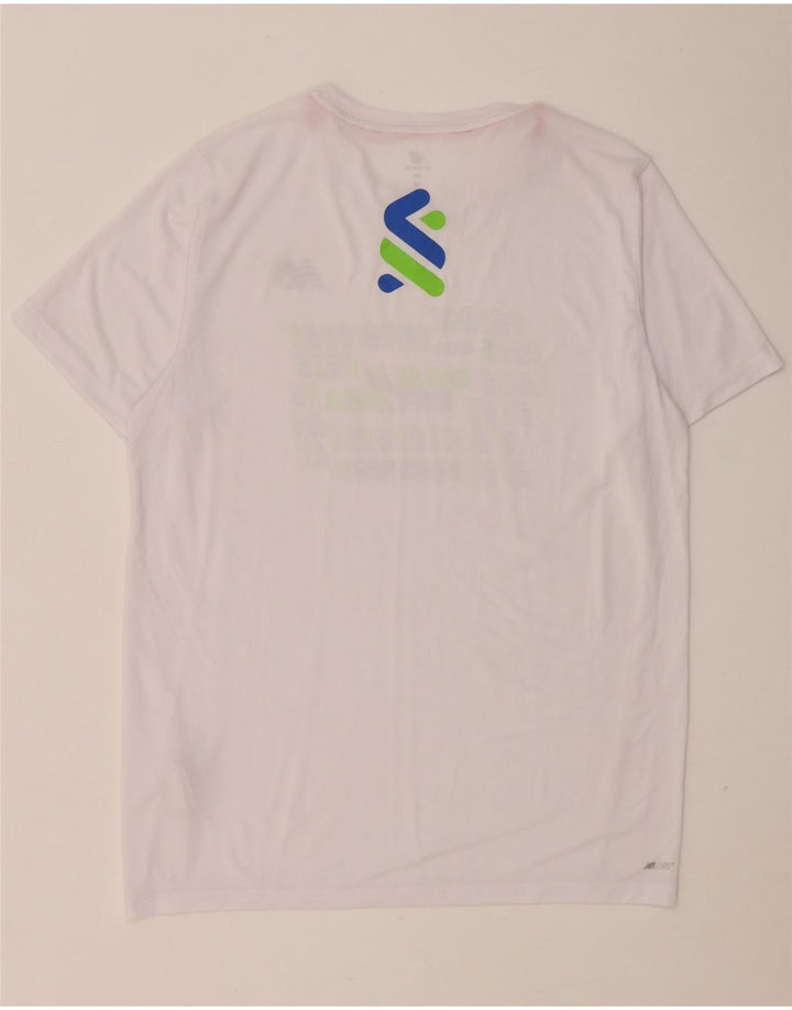 New Balance Herre grafisk T-shirt Top Medium White Polyester