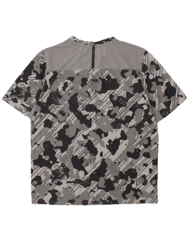 RUSSELL ATHLETIC Drenge Dri-Power T-Shirt Top 14-15 år XL Grå Camouflage