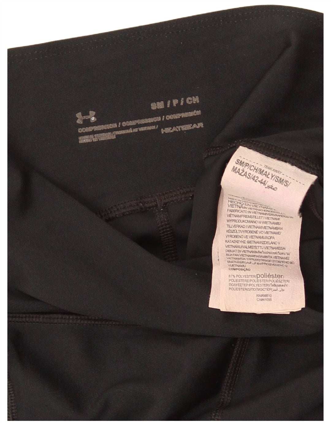 Under Armour Womens Leggings UK 10 Small Black Polyester