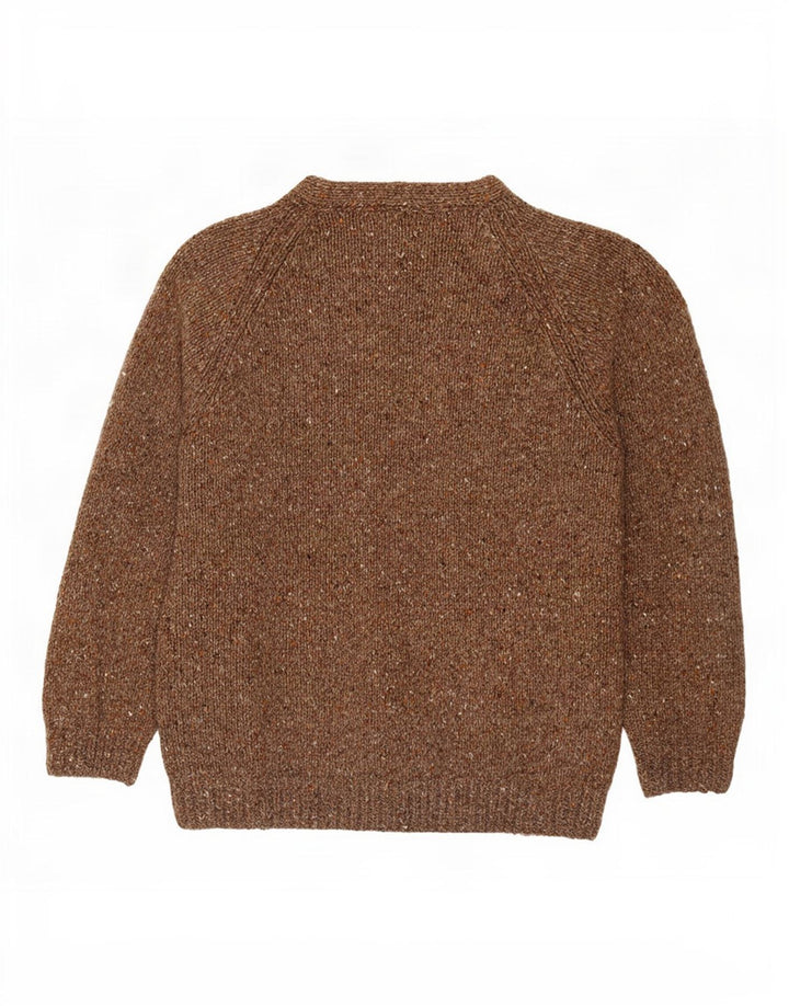 Vintage dame cardigan sweater UK 12 Medium Brown Flecked