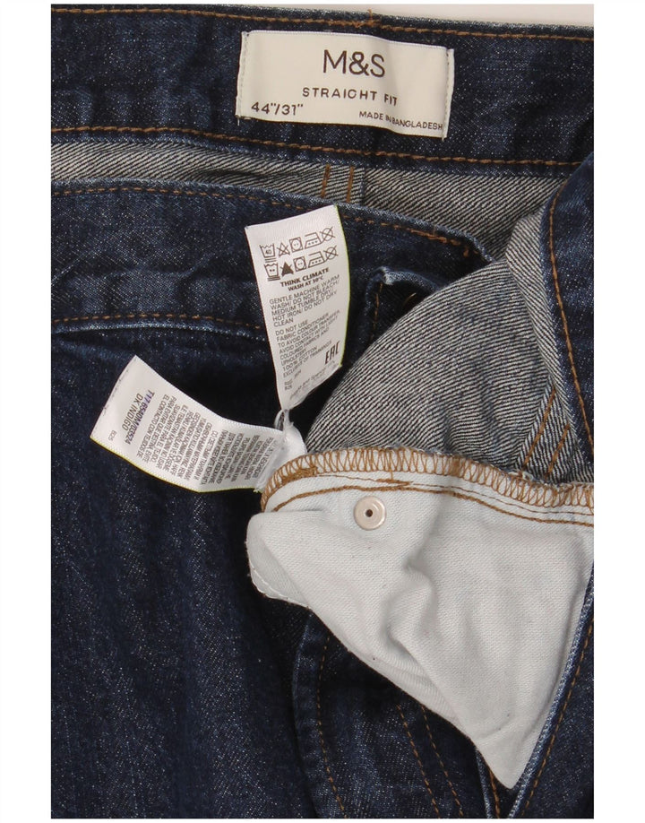 Marks & Spencer Straight Jeans til mænd W44 L31 Marineblå bomuld