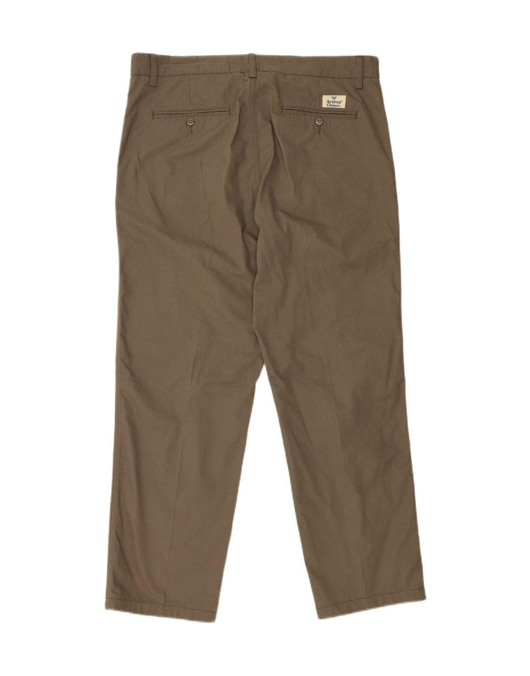 AVIREX Straight Chino-bukser til mænd W34 L28 Khaki Bomuld