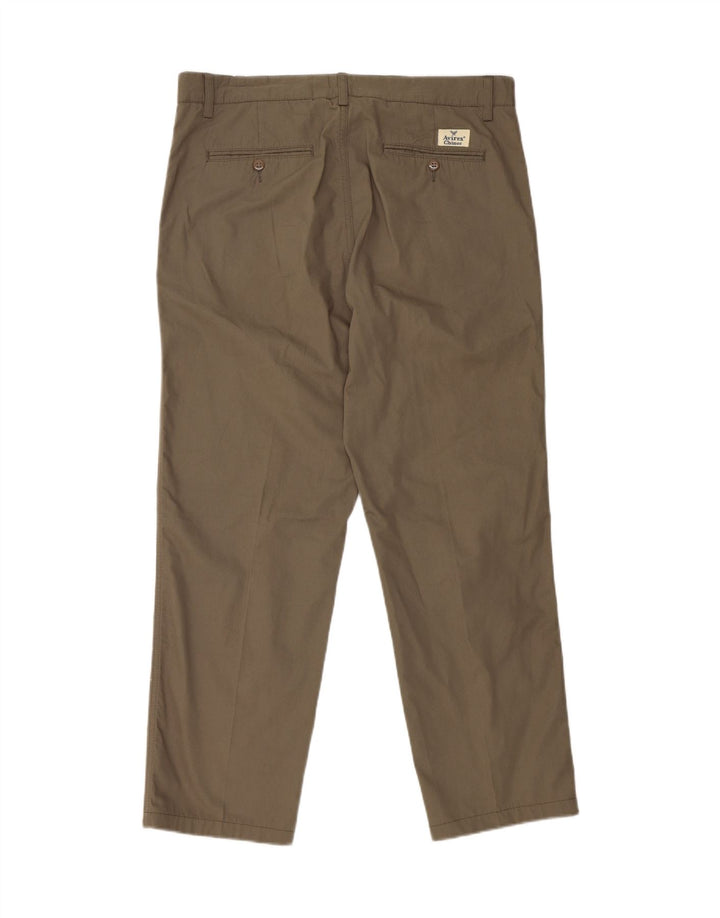 AVIREX Straight Chino-bukser til mænd W34 L28 Khaki Bomuld