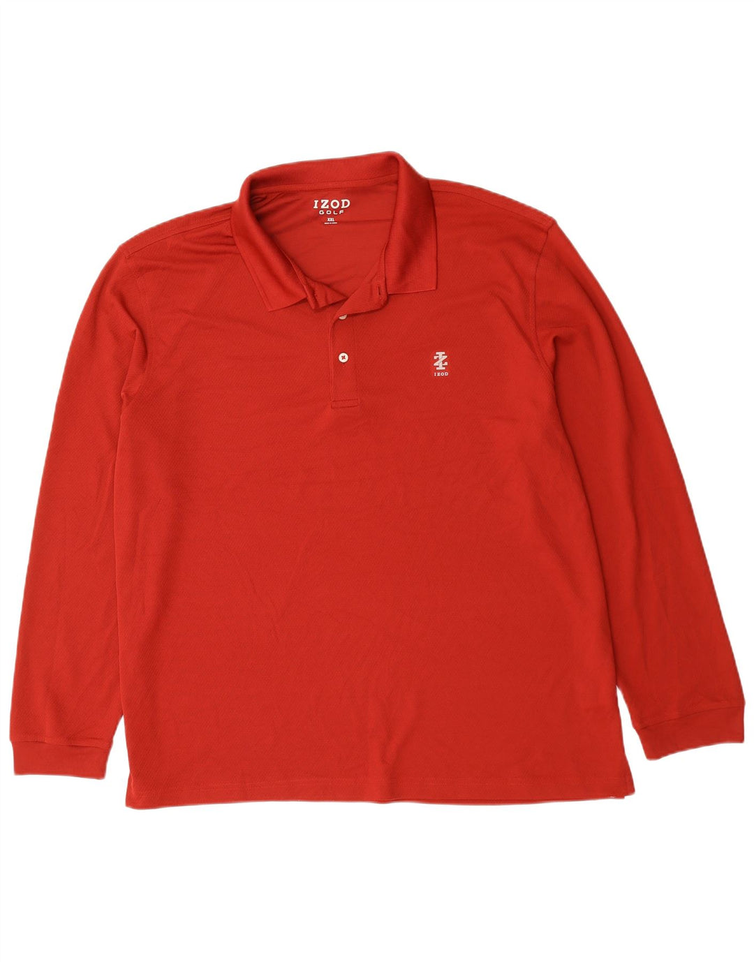 IZOD Golf Langærmet Polo Shirt til mænd 2XL Rød Polyester