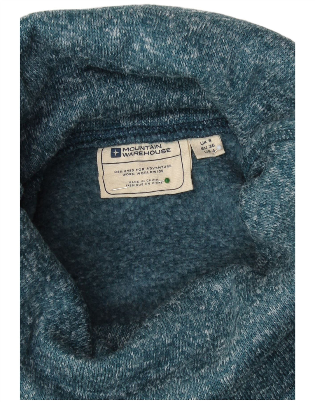 Mountain Warehouse Dame Rullehals sweater UK 8 Small Green Flecked