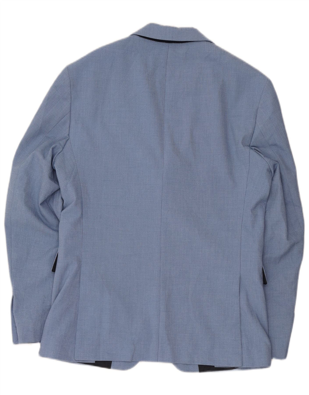 Zara Herre 2-knaps blazerjakke EU 48 Medium Blue Polyester