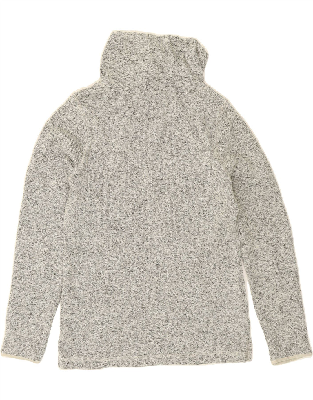 EDDIE BAUER Womens Sweatshirt Jumper UK 12 Medium Grey Flecked Polyester Vintage Eddie Bauer and Second-Hand Eddie Bauer from Messina Hembry 
