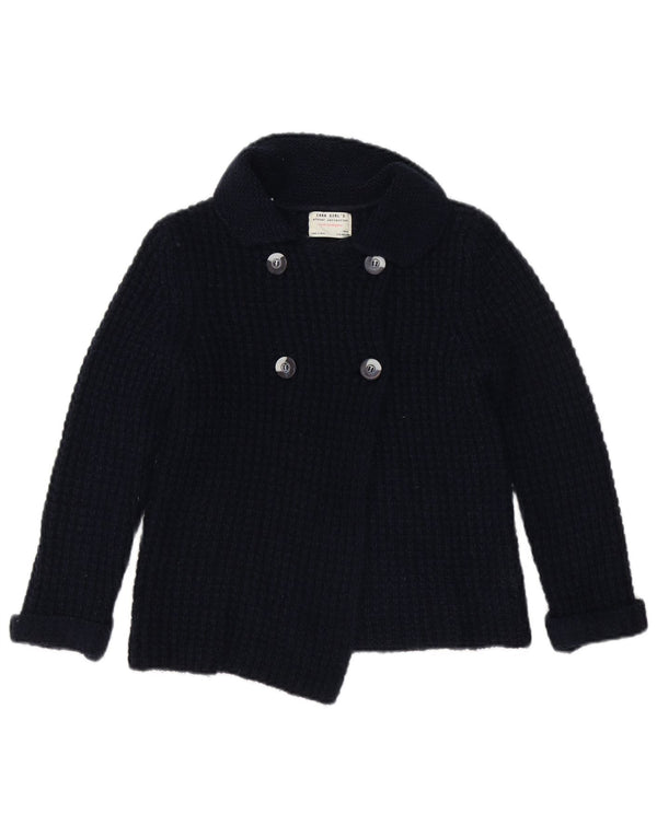 Zara piger cardigan sweater 9-10 år marineblå bomuld