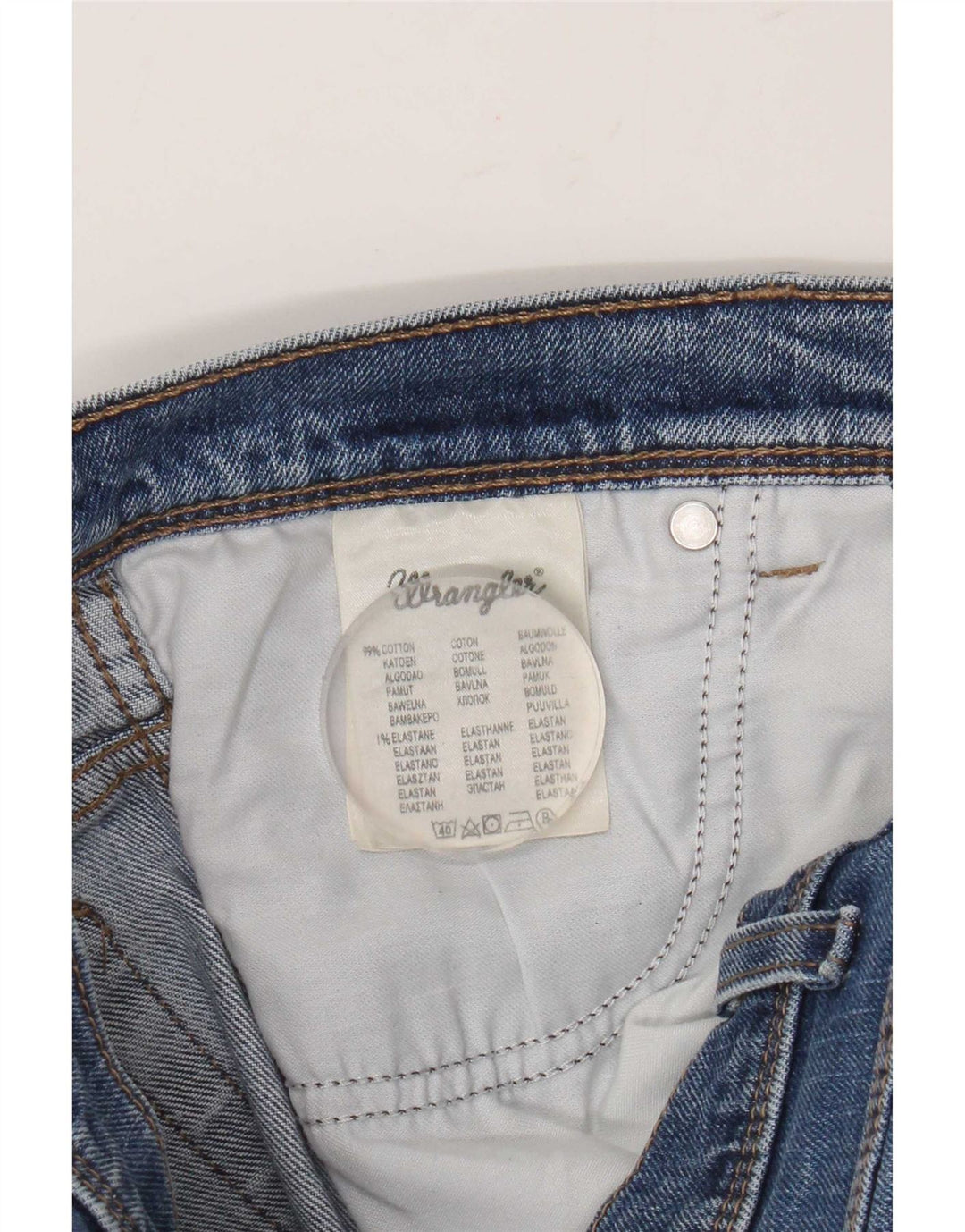 Wrangler Straight Jeans til mænd W34 L32 blå bomuld